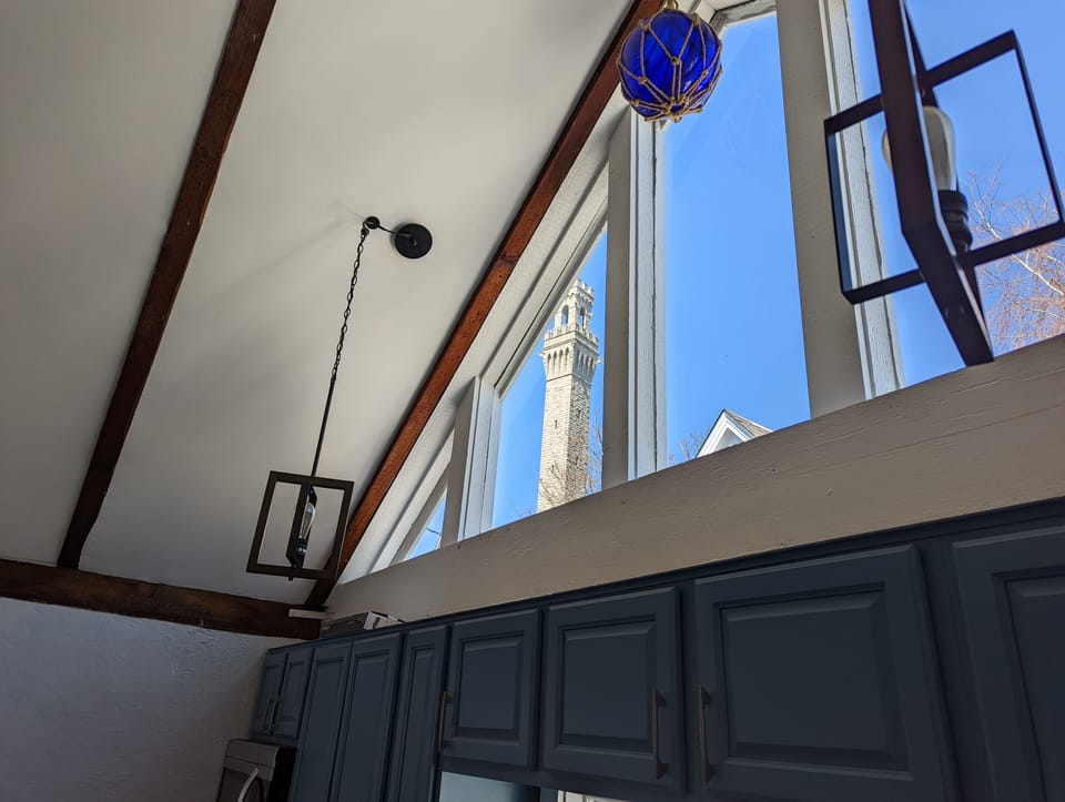 Enjoy views of the Pilgrim Monument while you brew your morning coffee