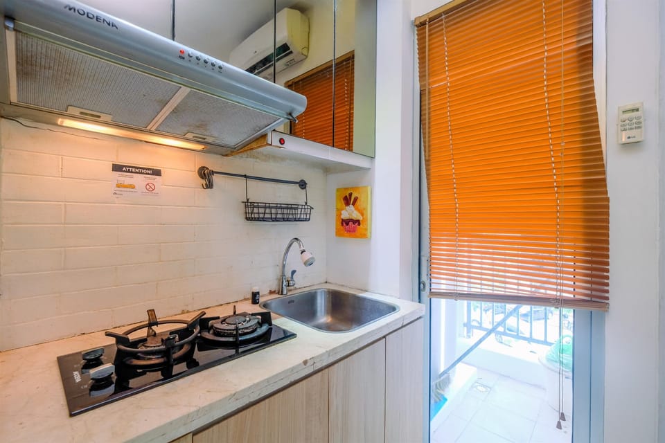 Fridge, stovetop, cookware/dishes/utensils