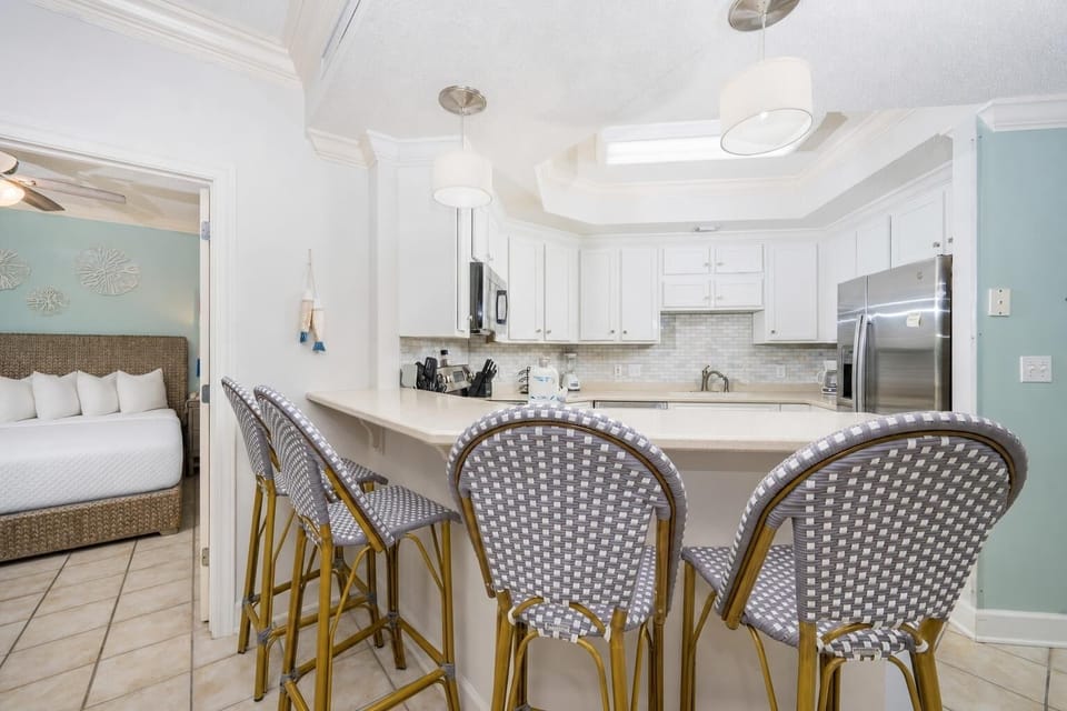 Wake up with morning coffee at the breakfast bar and get ready for a day of adventure