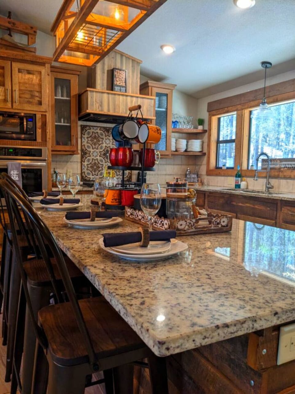 Oversized Kitchen Island with Seating & Coffee Bar