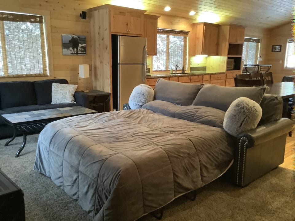 A sofa bed option