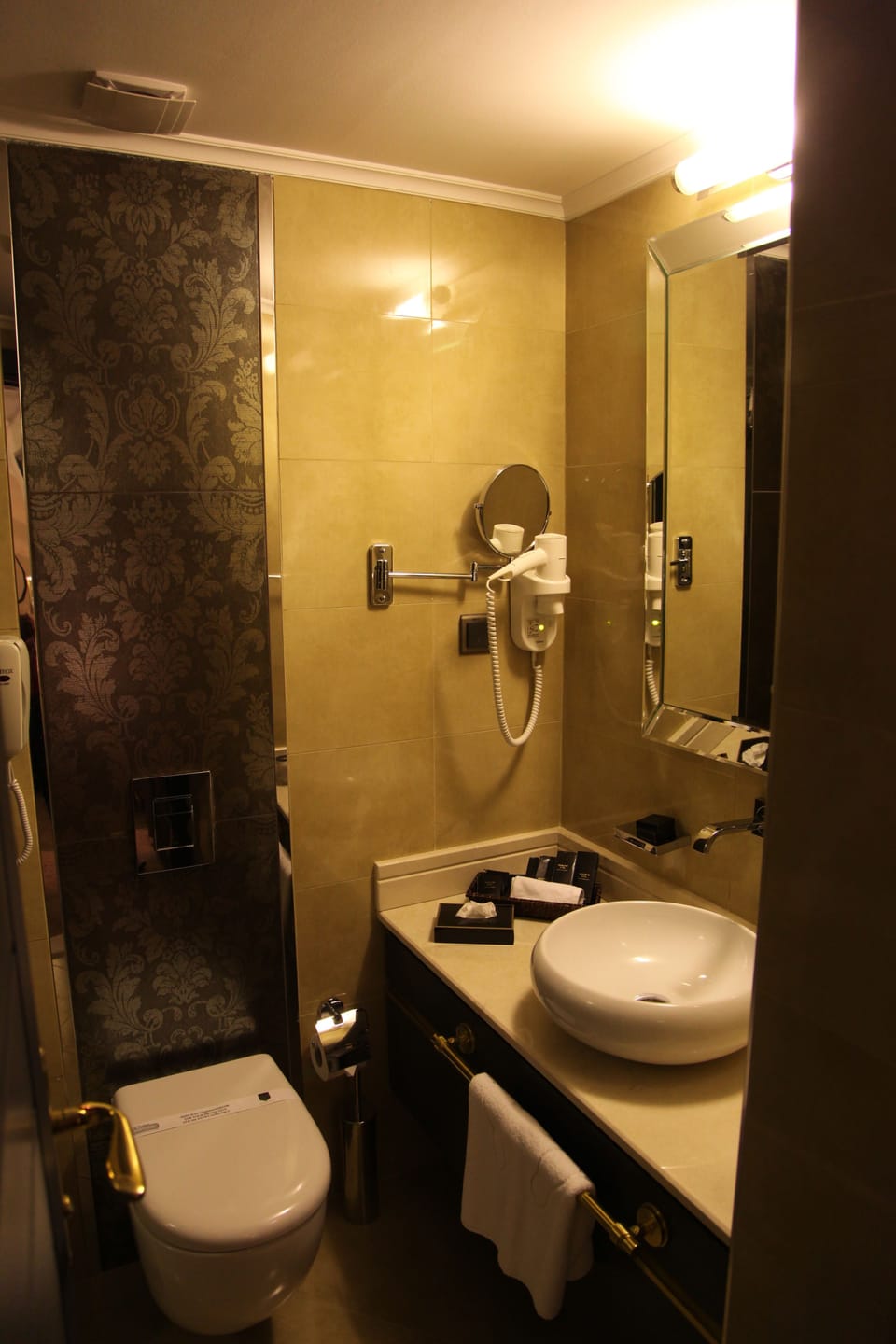 Shower, free toiletries, hair dryer, slippers
