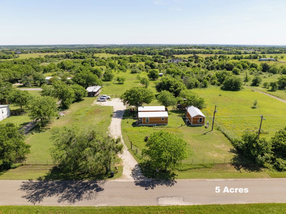 Overview of our acreage retreat, country, peaceful setting 