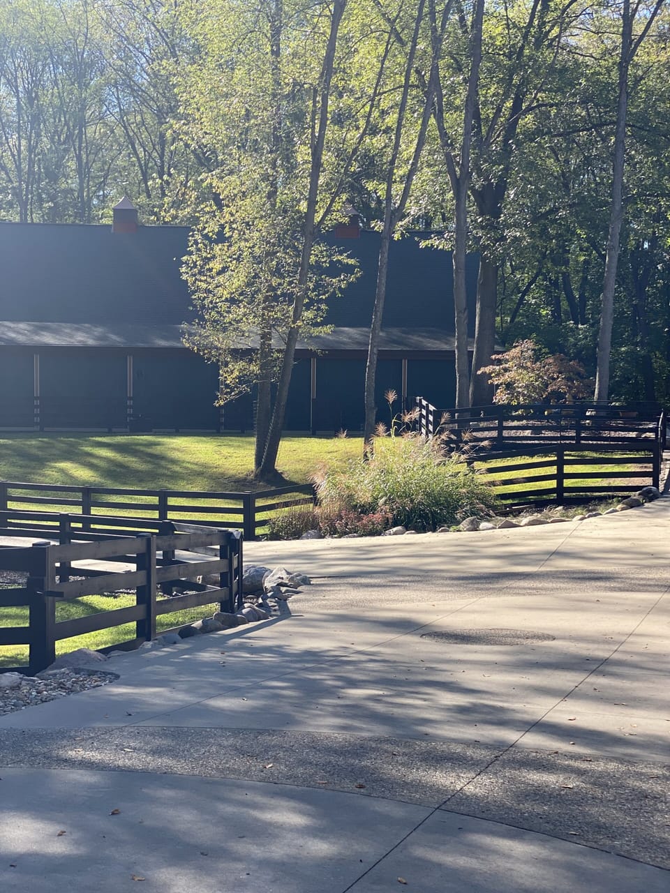 The view from the gated entrance at The Haven.