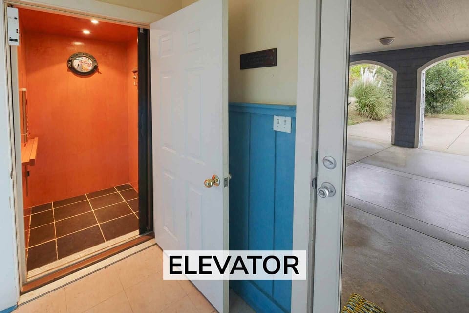 Load the all-floors elevator with your luggage and groceries.
