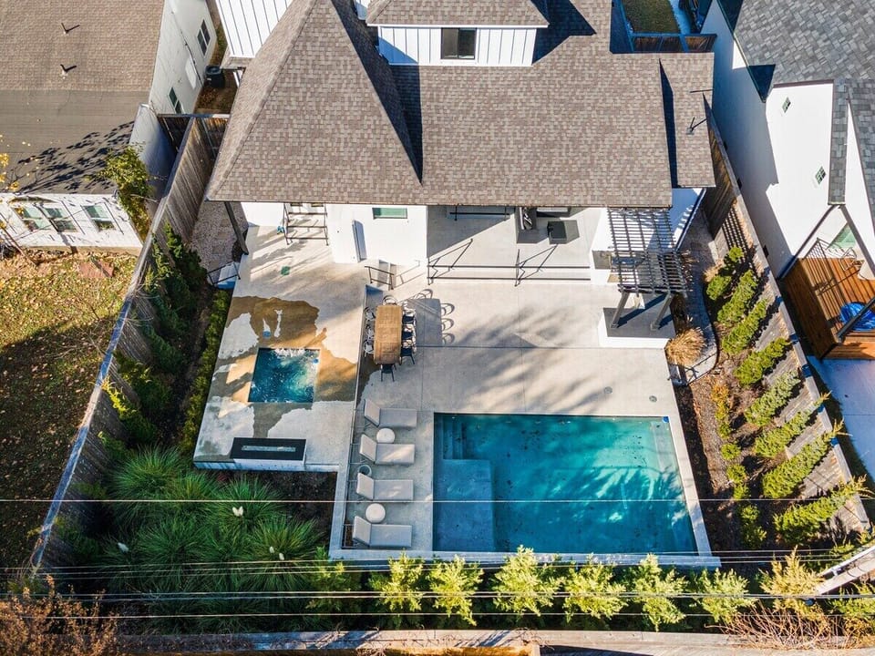 Aerial view of the property