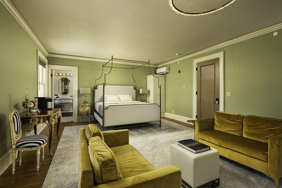 The Green Suite | Premium bedding, pillowtop beds, individually decorated