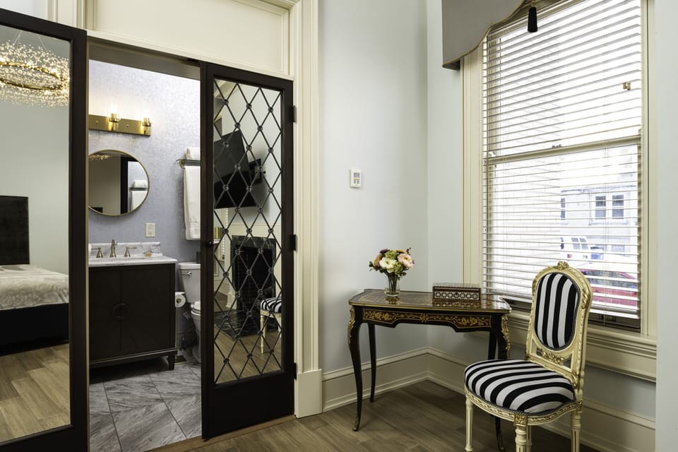 The Madison | Bathroom | Shower, hair dryer, towels, soap