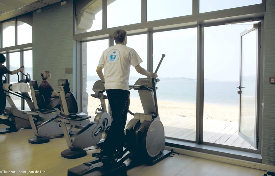 Get an early morning workout at the gym.