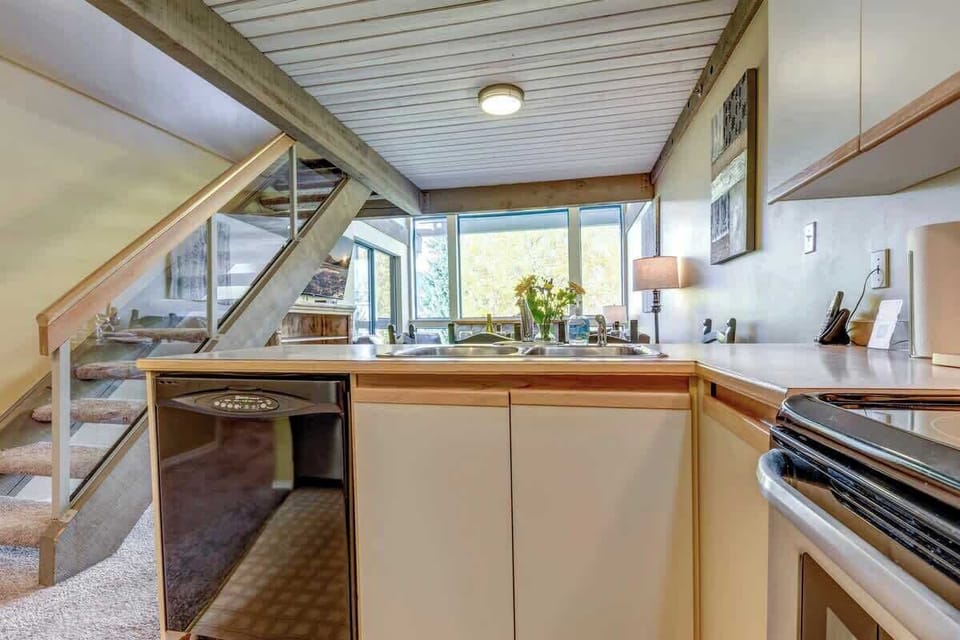 Open View to Living Room from Kitchen