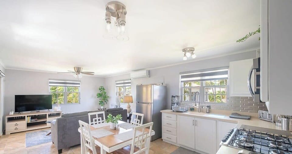 A bright and spacious kitchen, perfect for preparing delicious meals during your stay.