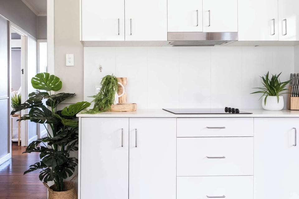 Lots of counter space for preparing meals.