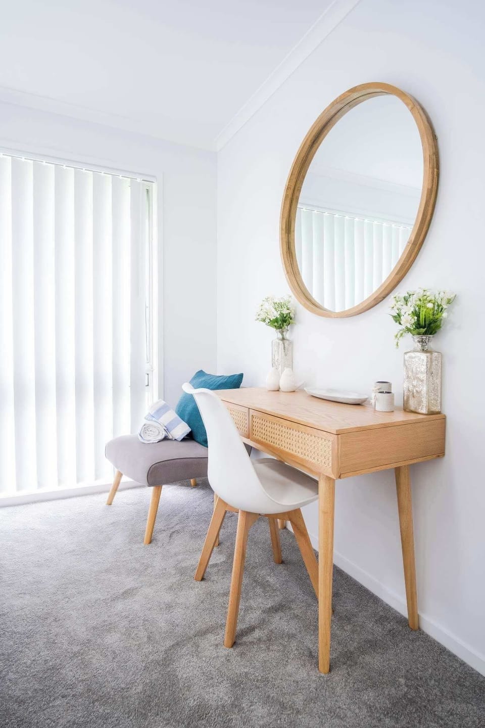 Small vanity in the king bedroom.