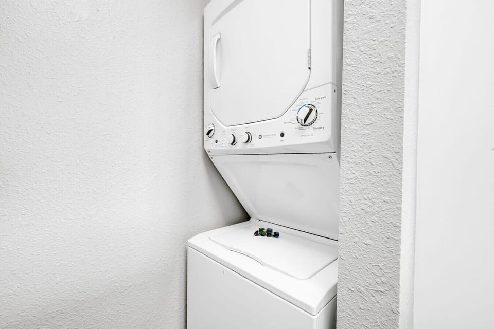 Keep clothes fresh with in-unit stacked laundry