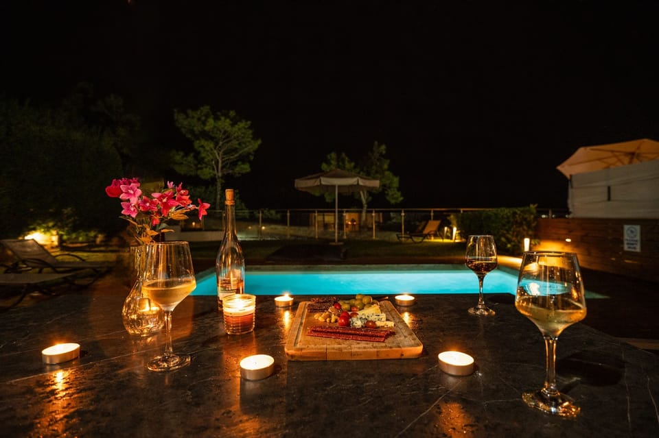 Dining patio by the poolside