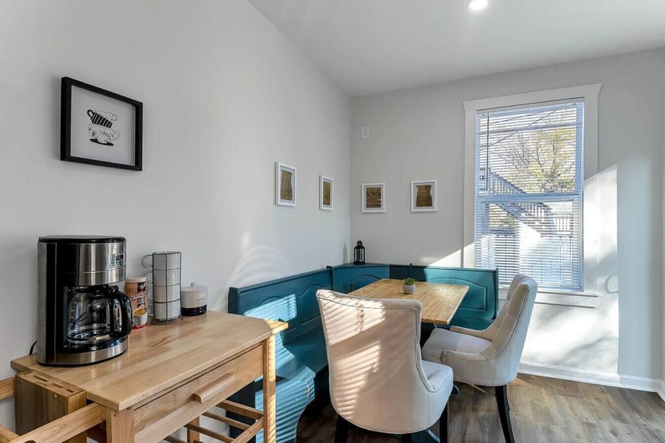 A cup of coffee in our cozy breakfast nook? Yes please.