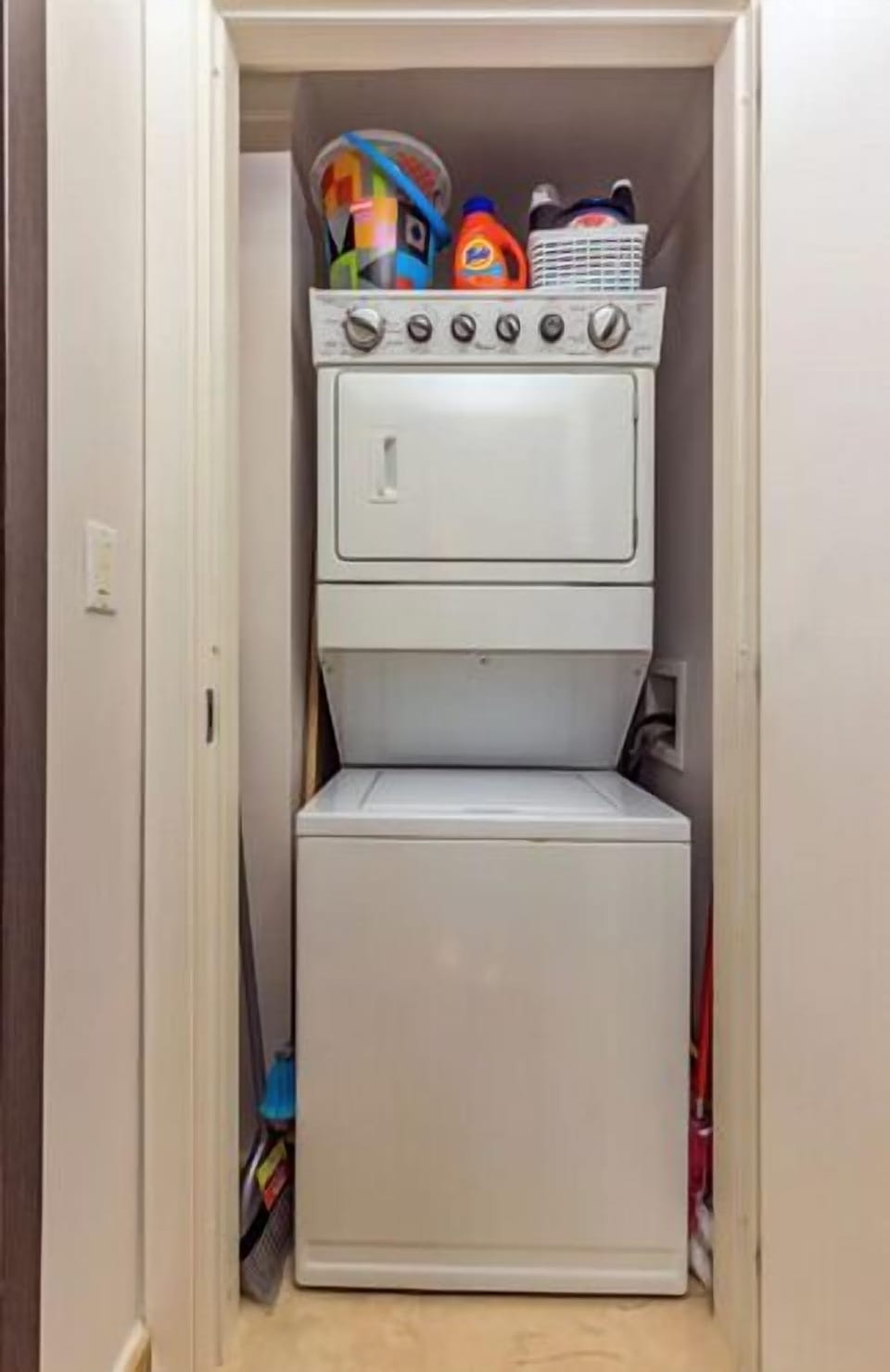 A washer and dryer combo for the guest.