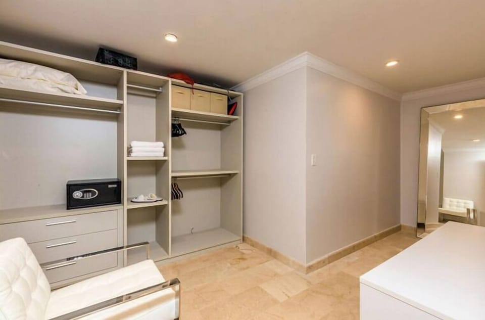A large closet to organize your belongings.