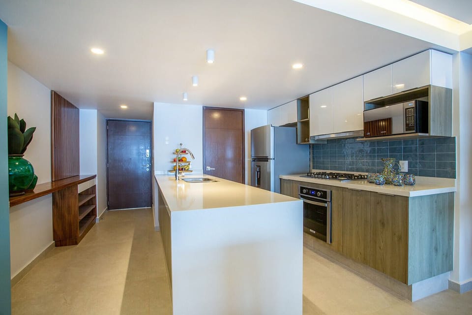 Prepare full meals in the spacious kitchen