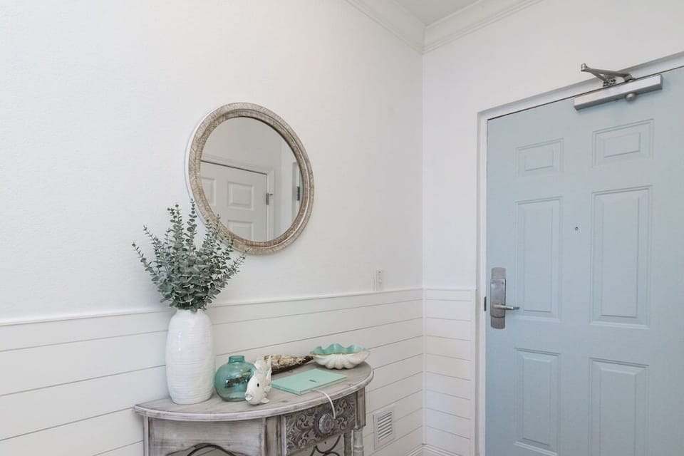 Welcome in Style: Breezy and Playful Shiplapped Entryway