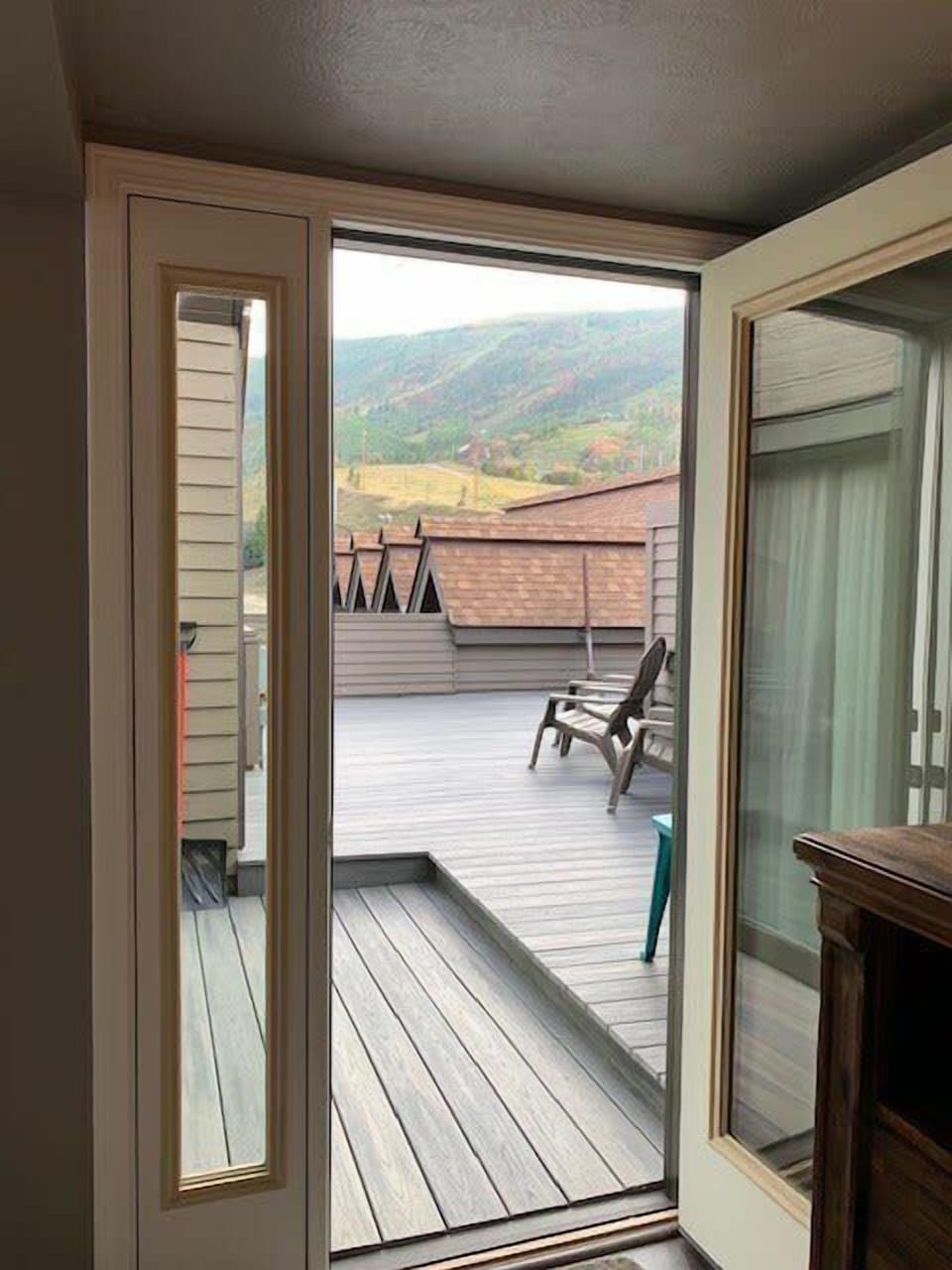 Entrance to the private outdoor deck