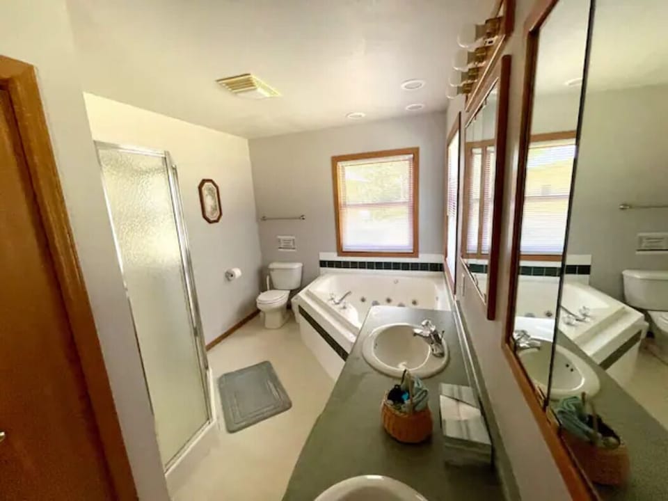 master bath- Jet tub and shower with double sinks