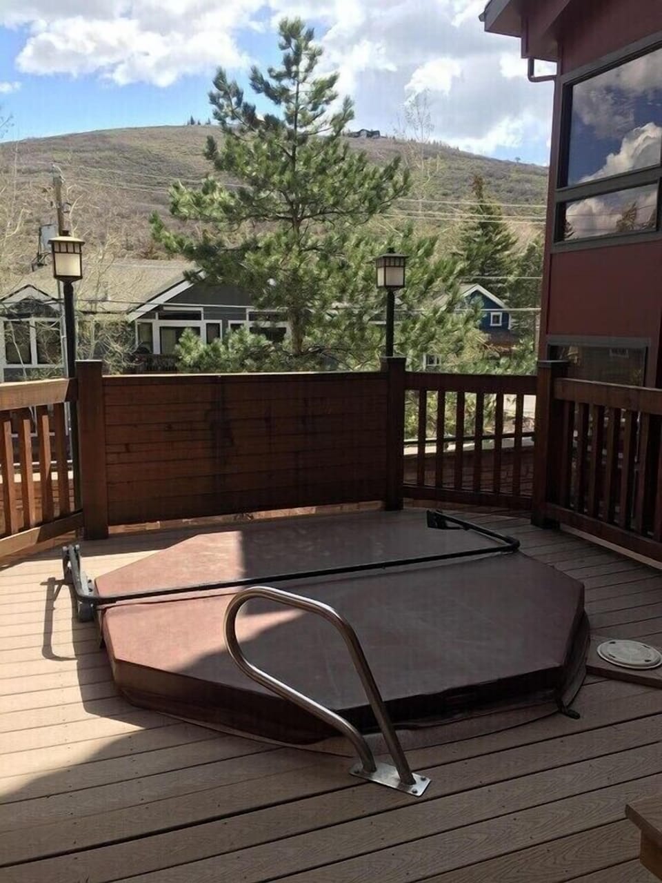 One of two hot tubs 