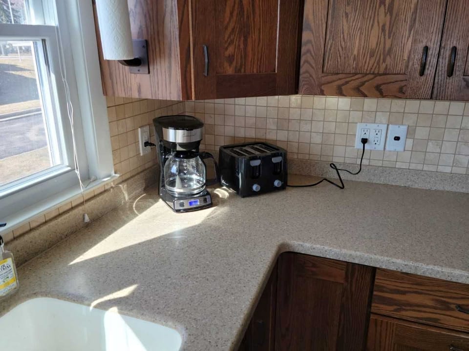 Kitchen amenities.