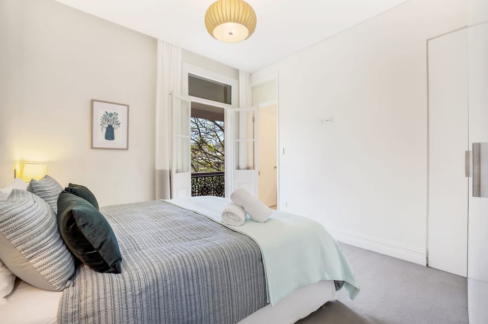 Master bedroom with built-in wardrobe