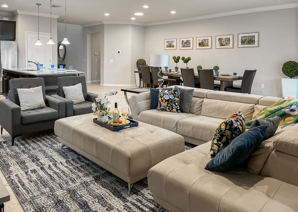 The open concept is perfect for bigger groups.