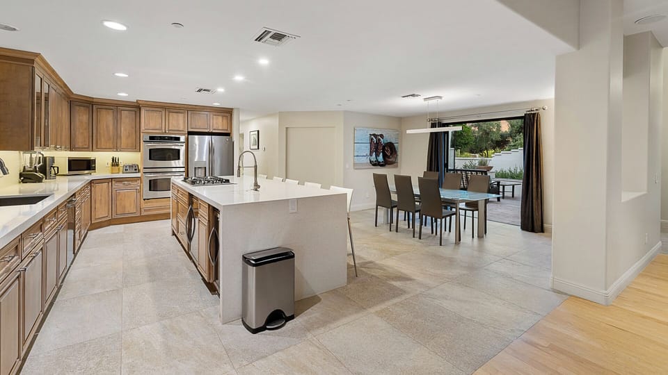 Elegant space for morning coffee or sunset dinners, blending style and warmth