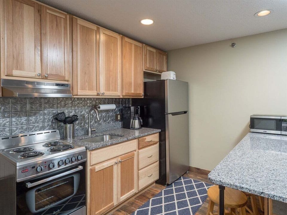 kitchen with stainsteel appliances