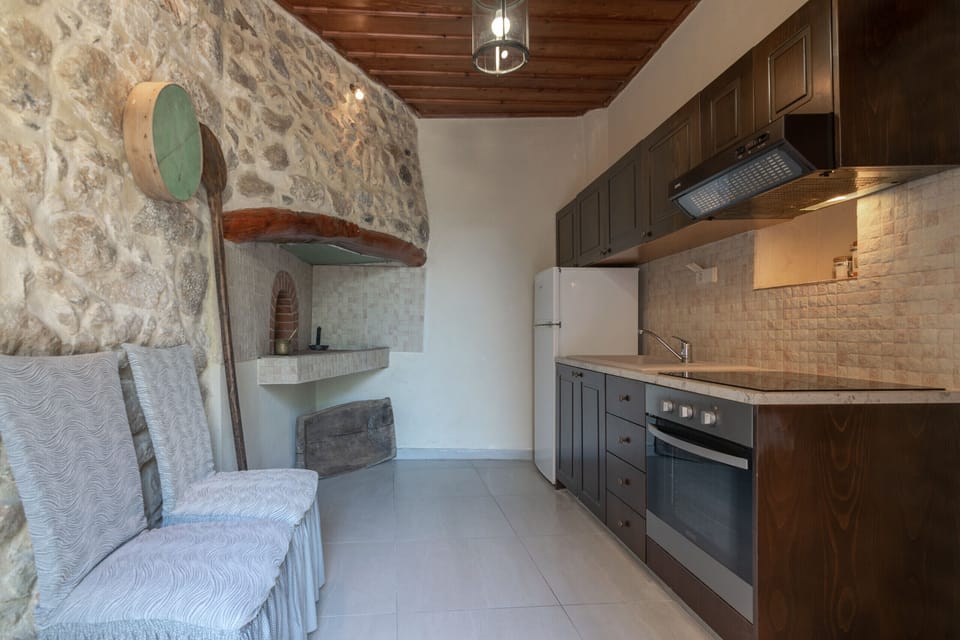 Fully equipped kitchen of Rural villa for 10 guests,Private pool,Near tavern,supermarket & Sfakia,Chania,Crete,Greece