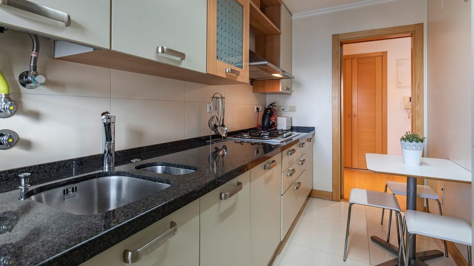 Full kitchen with the amenities necessary for your stay #airbnb #airbnblisbon #portugal #pt #lisbon