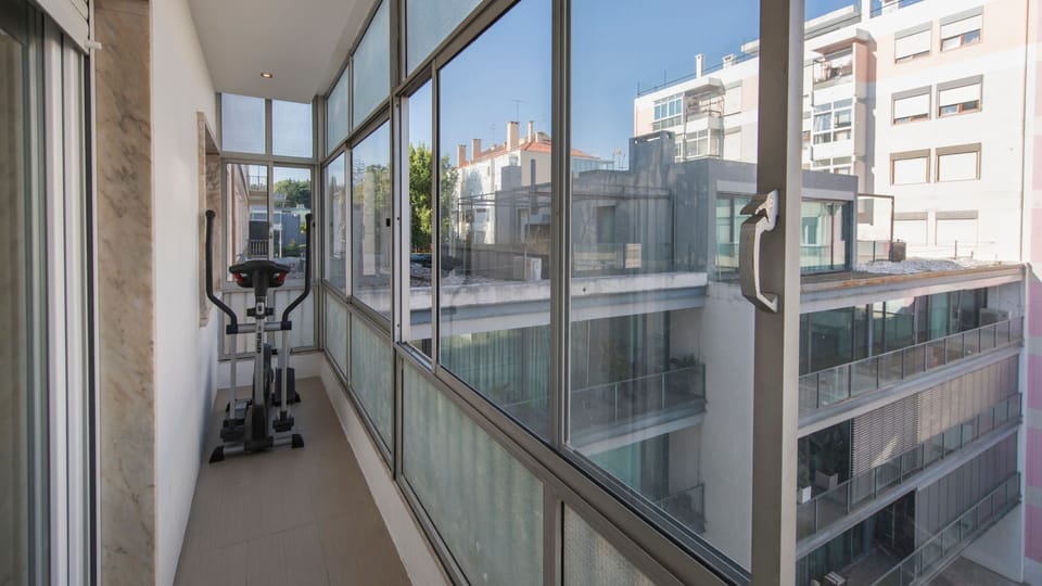 An exercise machine is at your disposal.