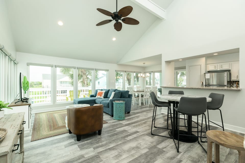 Open living area makes spending time together easy