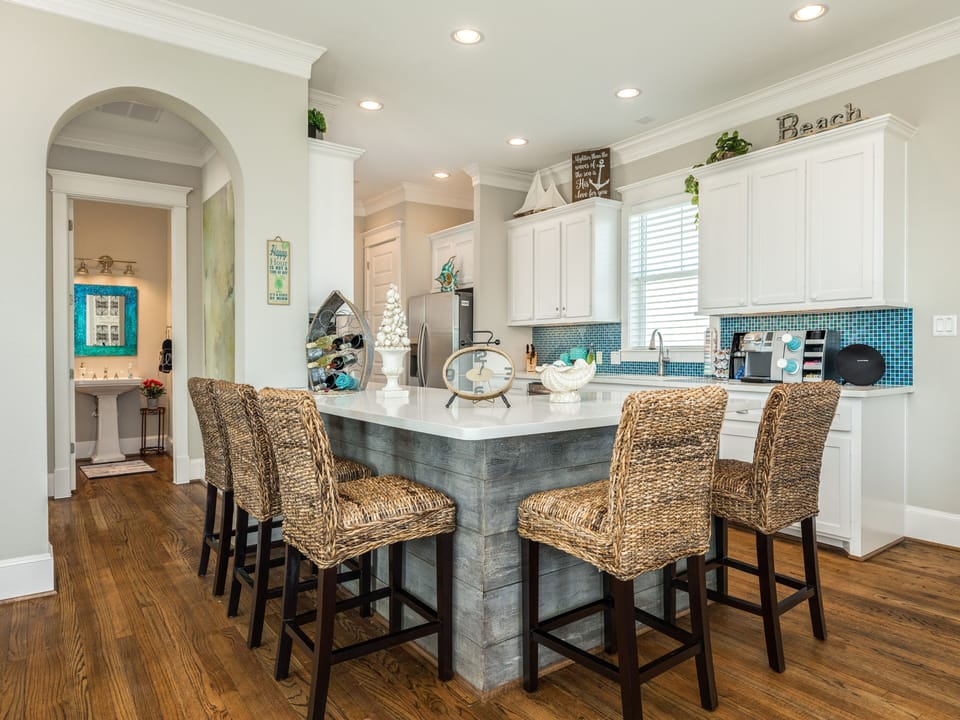 Serve meals or grab quick snacks at the breakfast bar