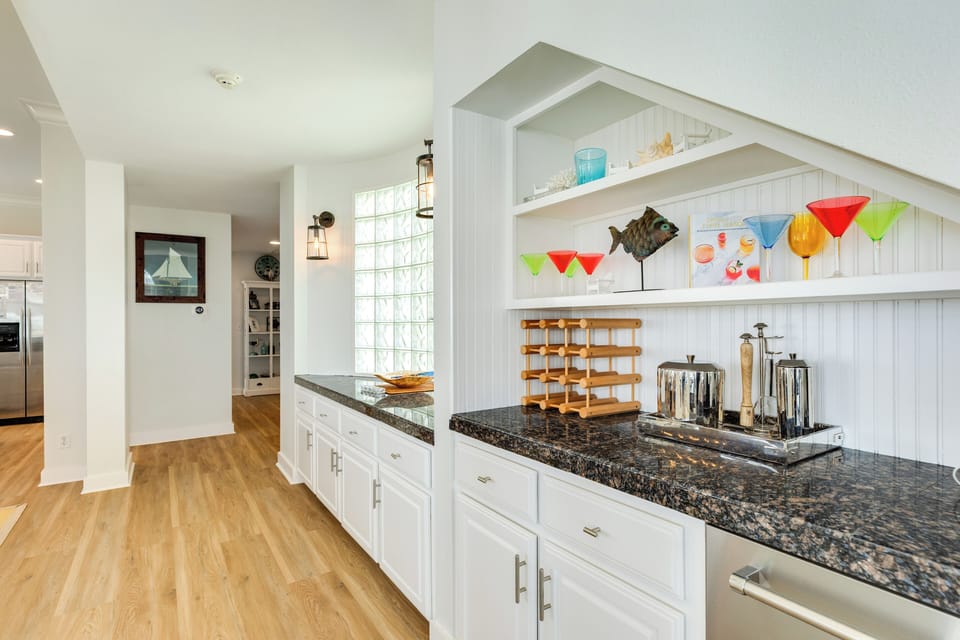 Prepare your favorite beverage in the dry bar area