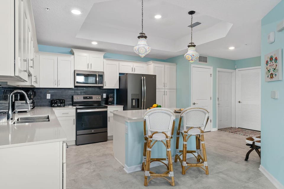 Large kitchen stocked with everything you need just like home!