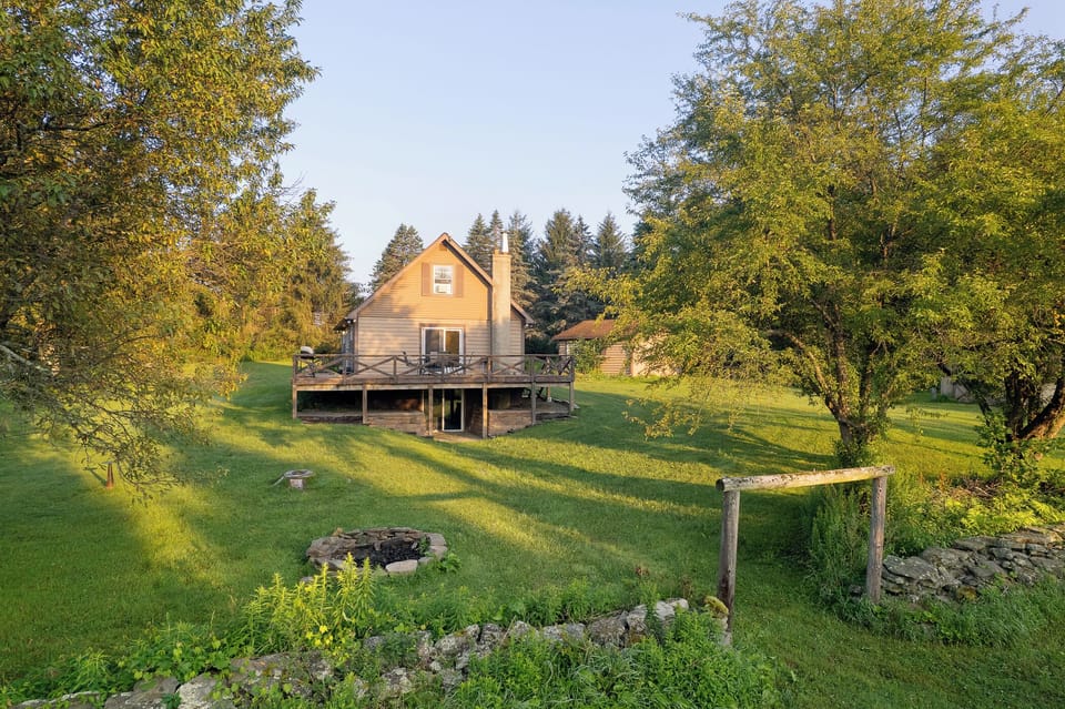 View of cabin from backyard