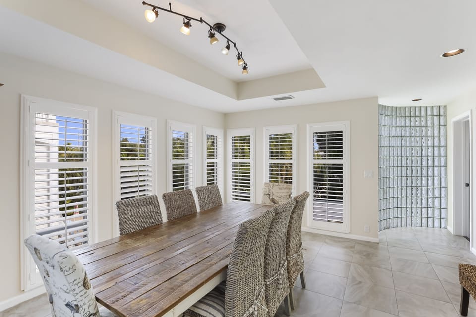 Comfortable dining space