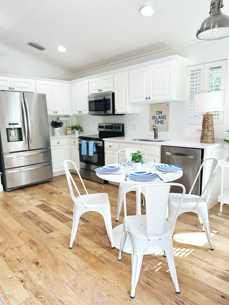 Kitchen with fridge