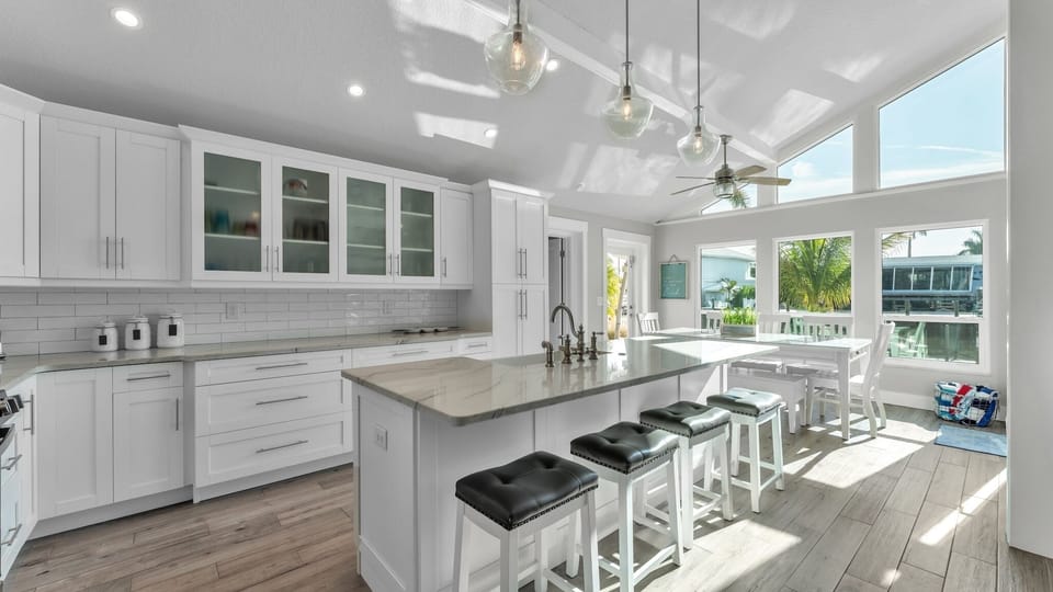Kitchen island with spacious countertop