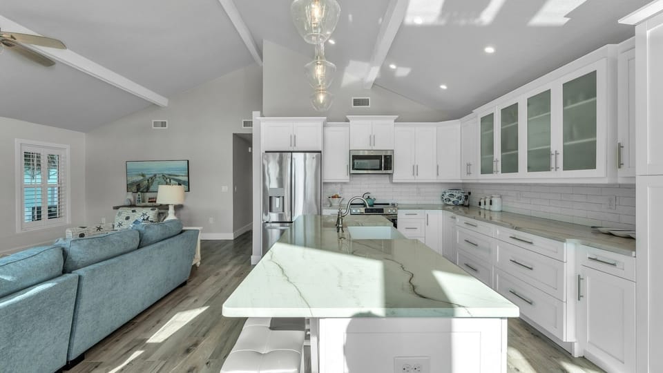 Kitchen island with spacious countertop
