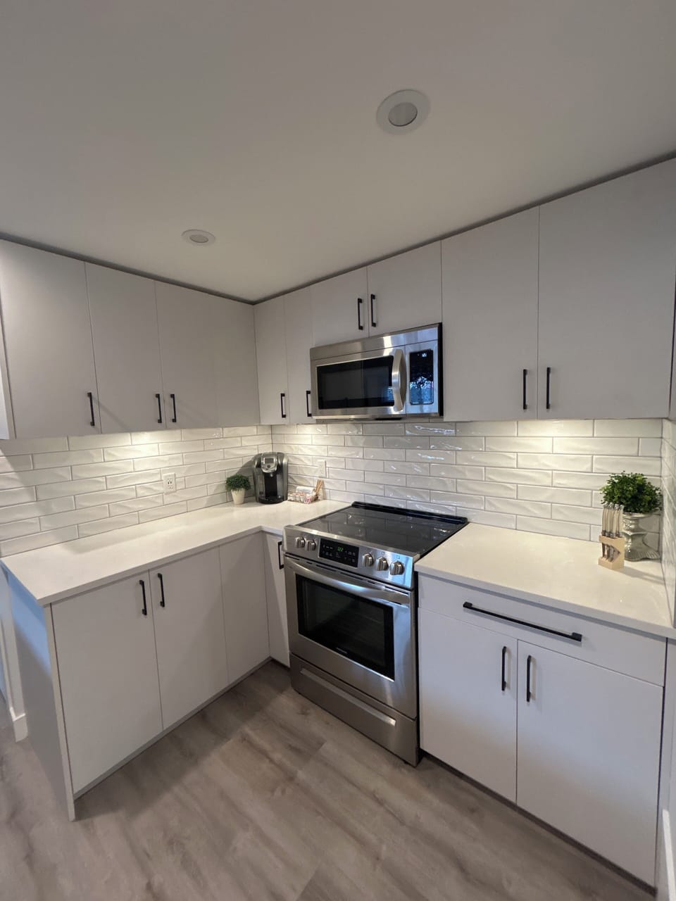 Stove, microwave & coffee maker