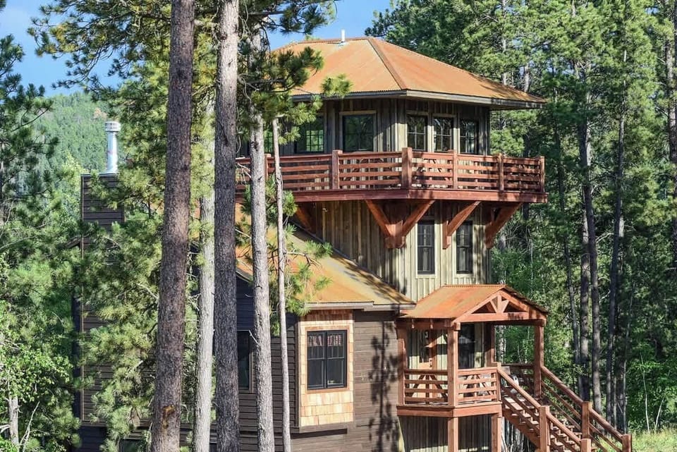 Outside views with multiple decks.