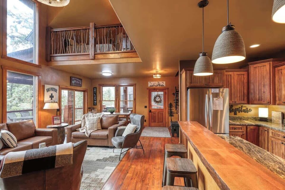Main level living room facing the front door