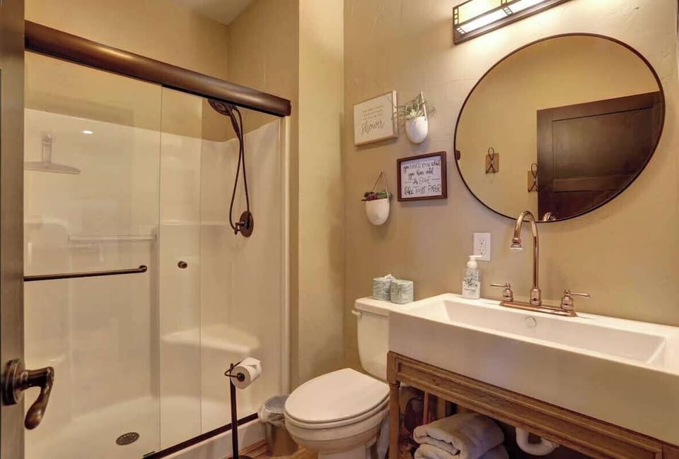 Downstairs Bathroom with walk-in shower