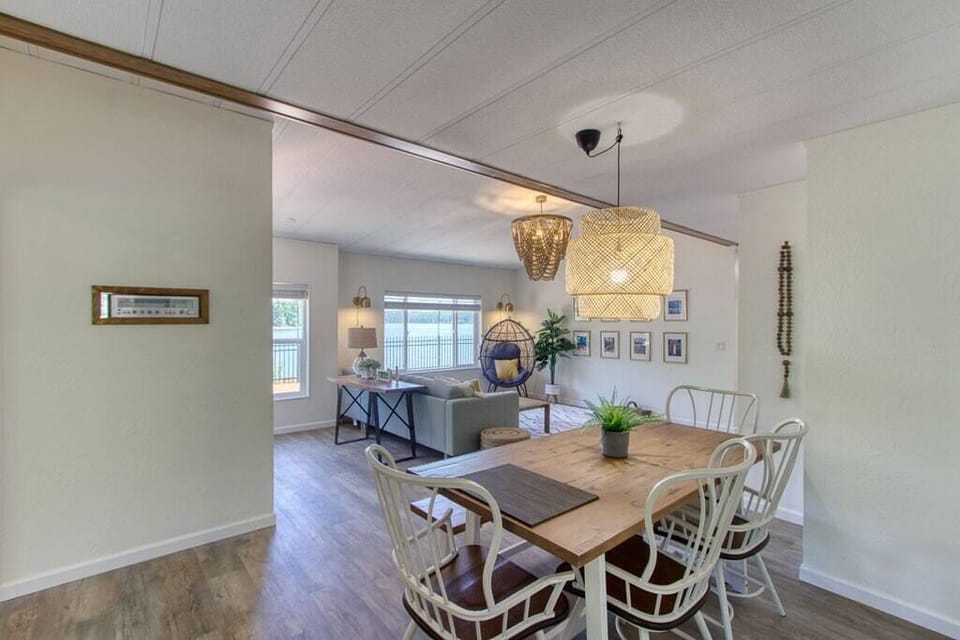 living room and dining room