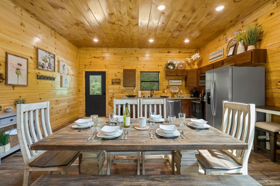 A place to share the bounty of your day, a dining table for family, friends and meals!